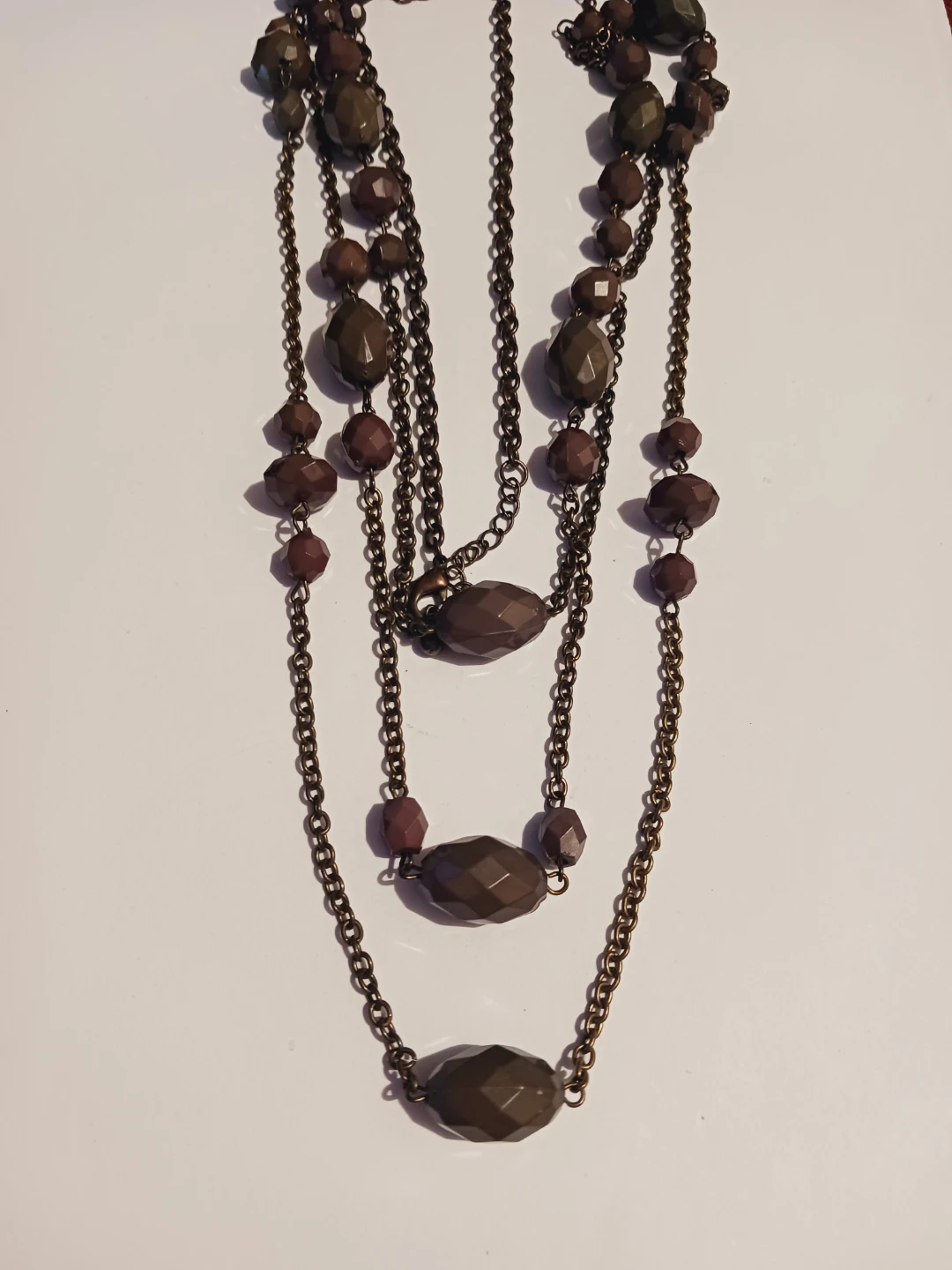 New !! Beautiful Green & Brown Beaded Necklace - photo 2