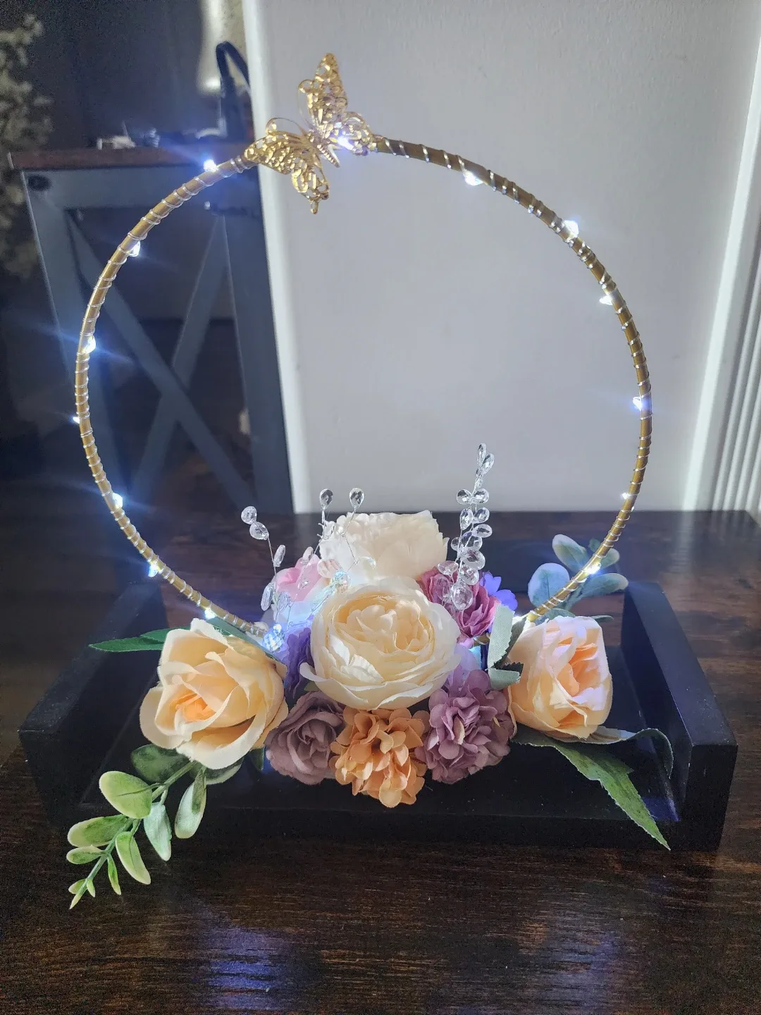 Artificial Flower Arrangement with Lights