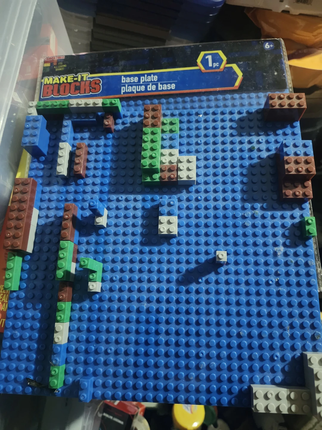 Make-It Blocks Blue Base Plate (new)1 pc with bonus plate