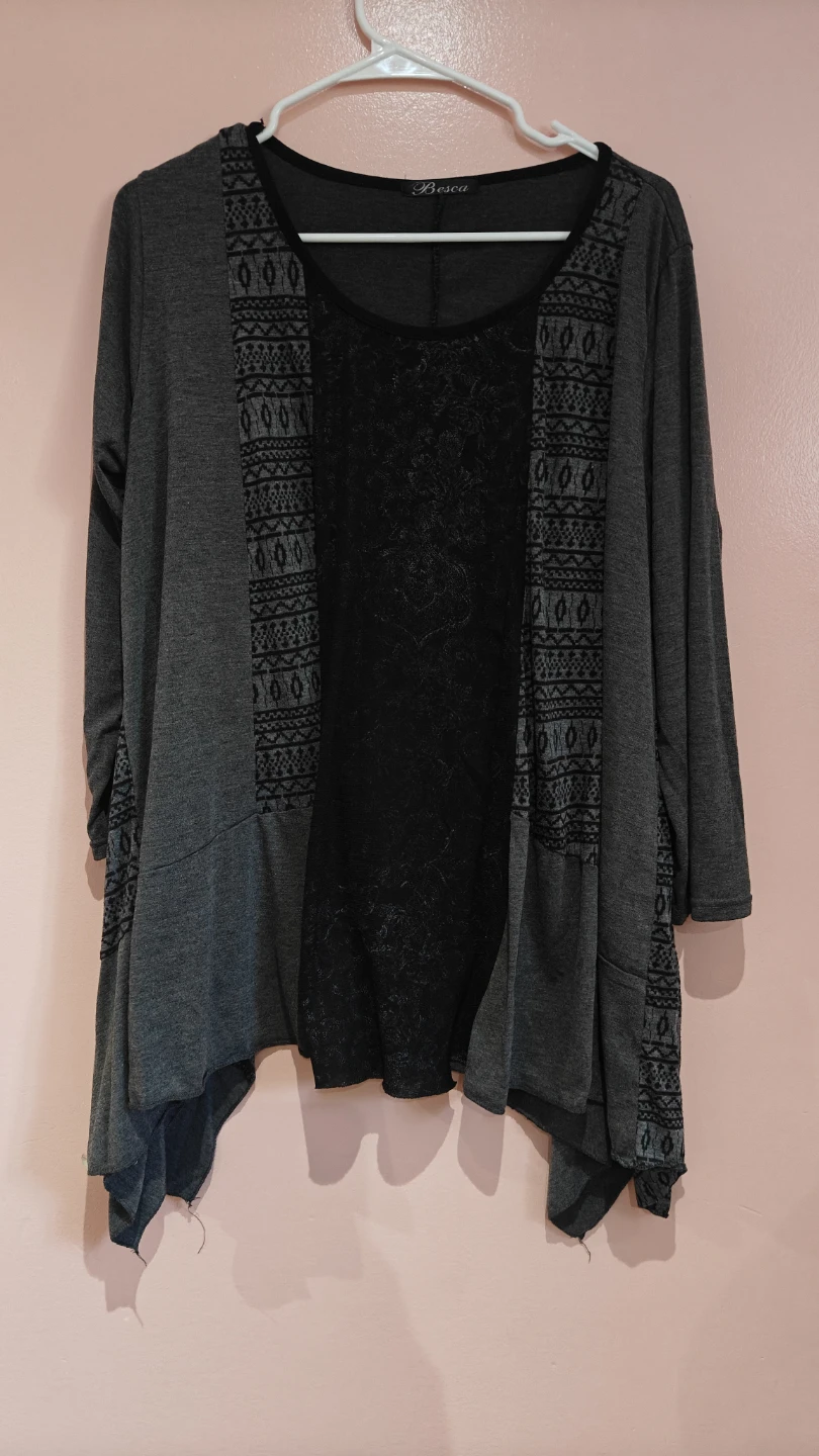Byca Women's Long Sleeve Asymmetrical Tunic Tops - photo 3