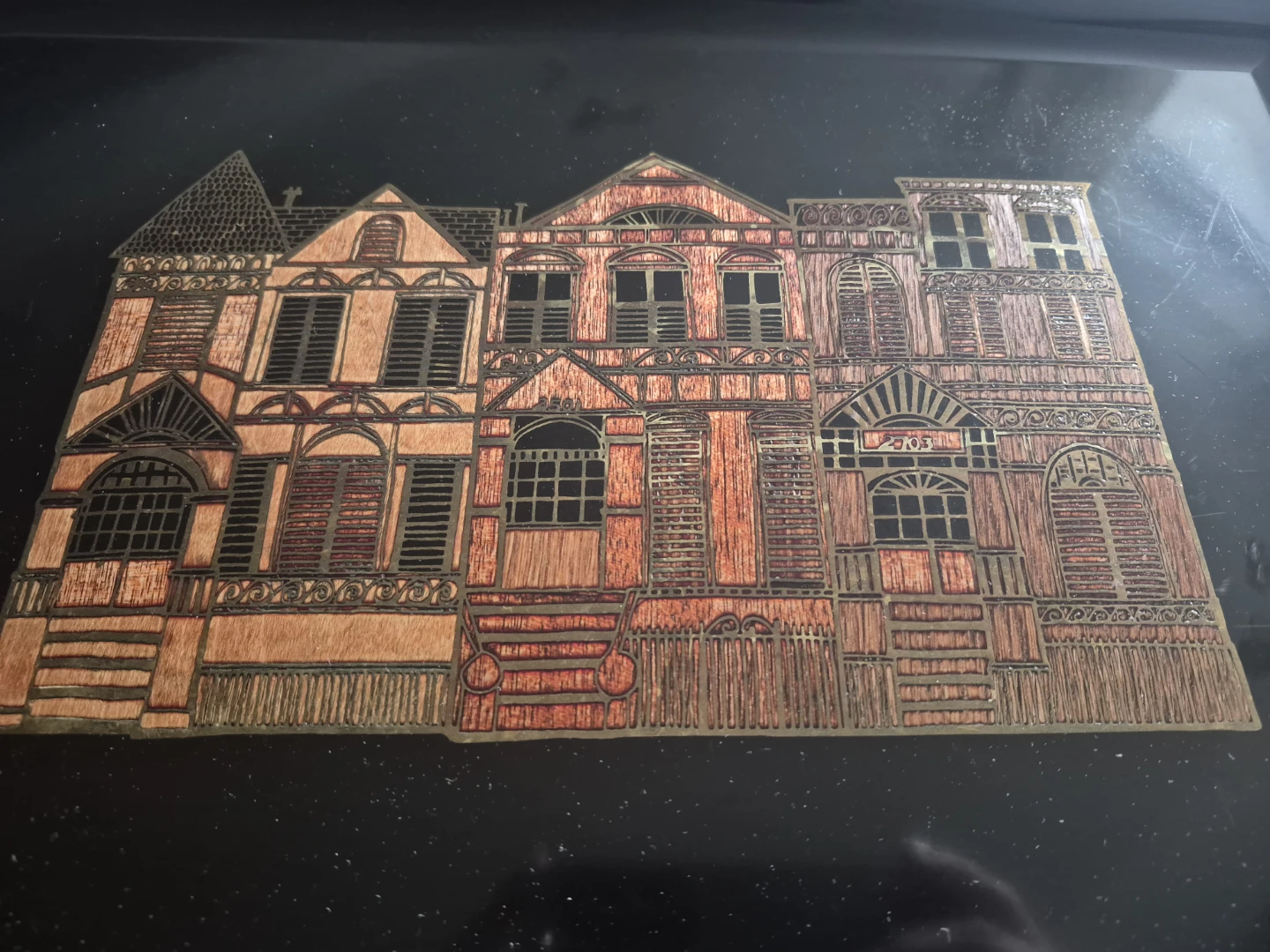 Vintage large Couroc Tray Hand crafted - photo 2