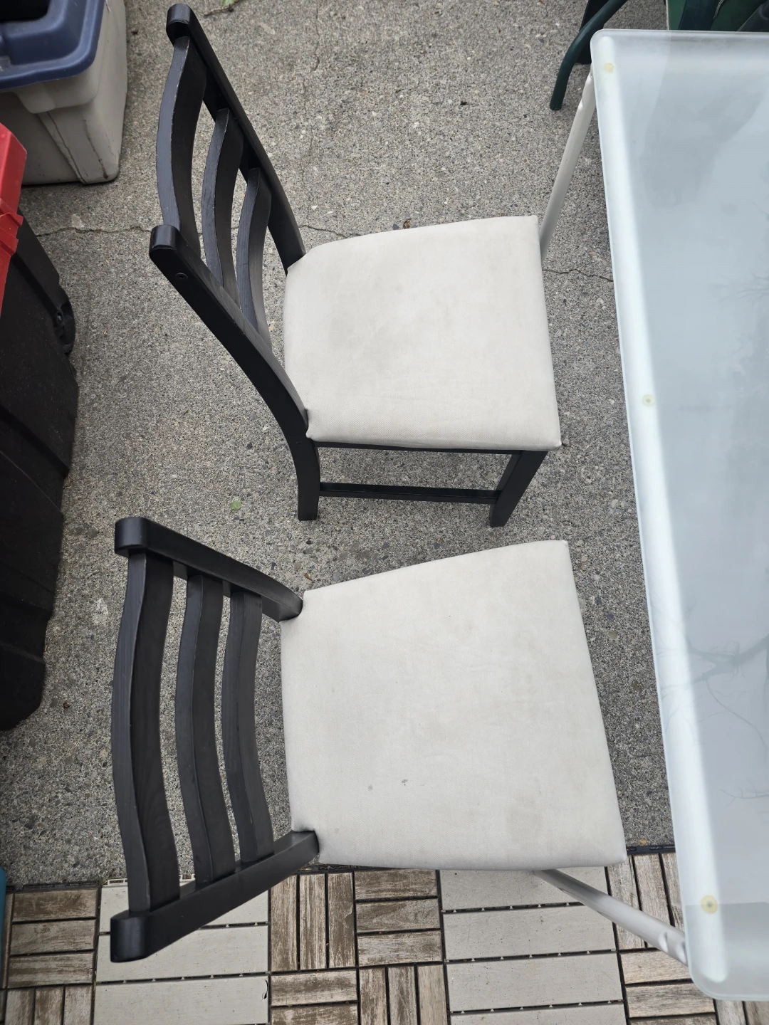 LYRESTAD Table frosted glass, white - IKEAPEDIA and 4 chairs - photo 4