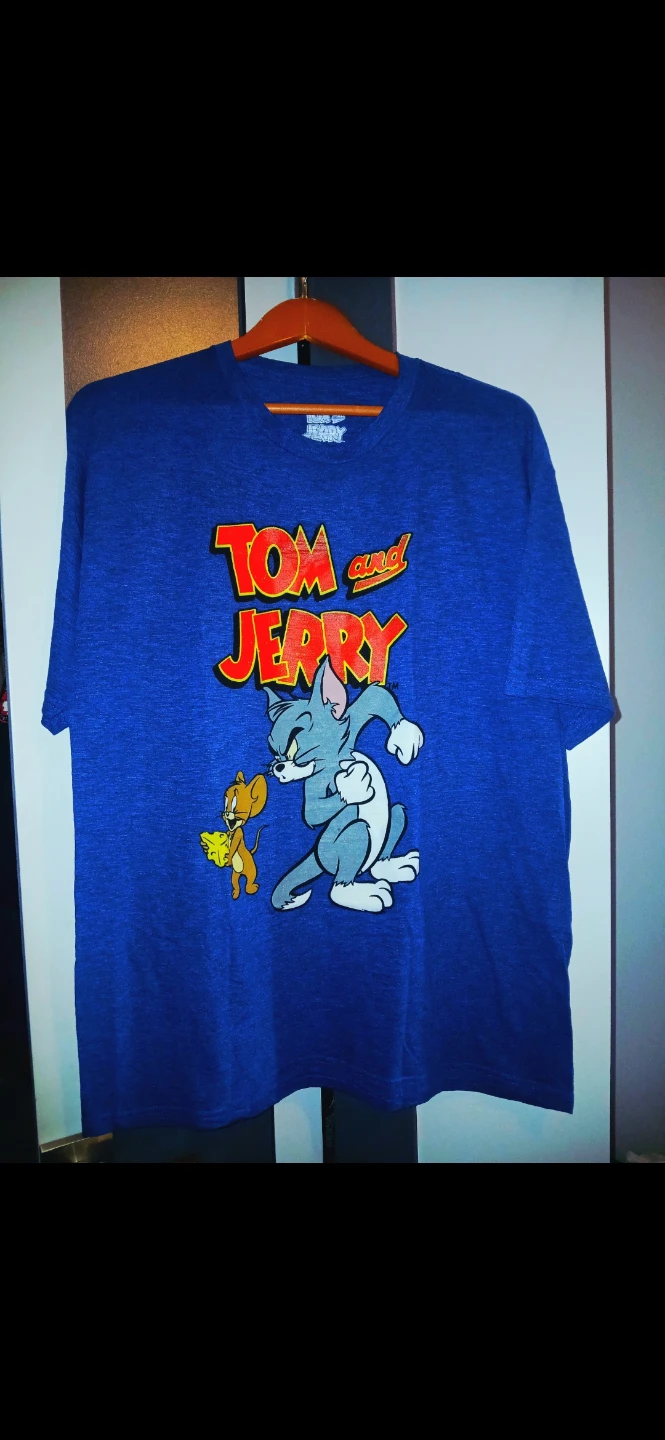 Tom and Jerry Blue Graphic T-Shirt New
