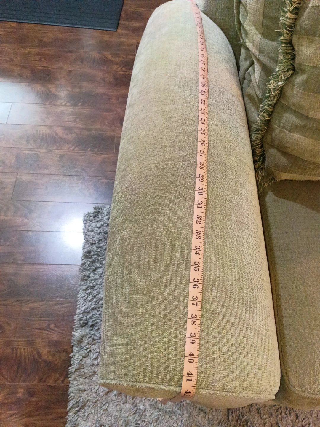 Light Beige Loveseat with Decorative Pillows - photo 3
