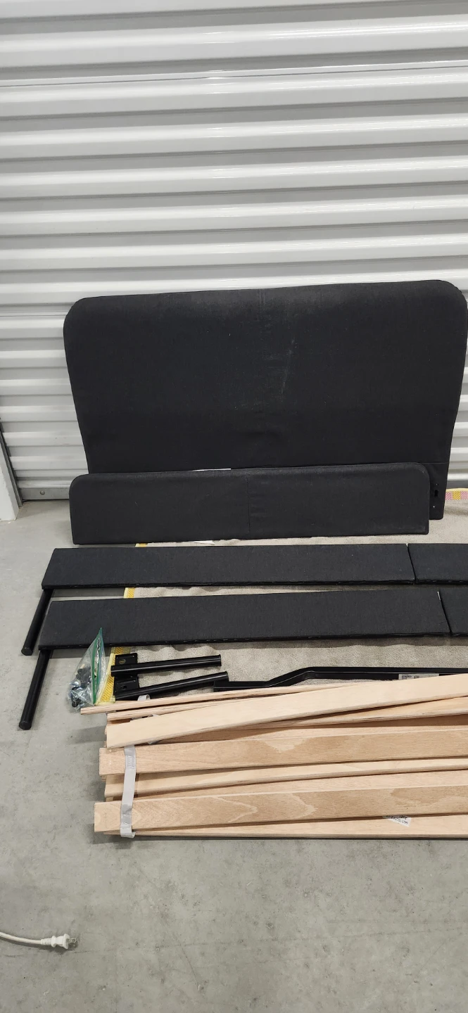 Ikea SLATTUM single bed frame with mattress - photo 2