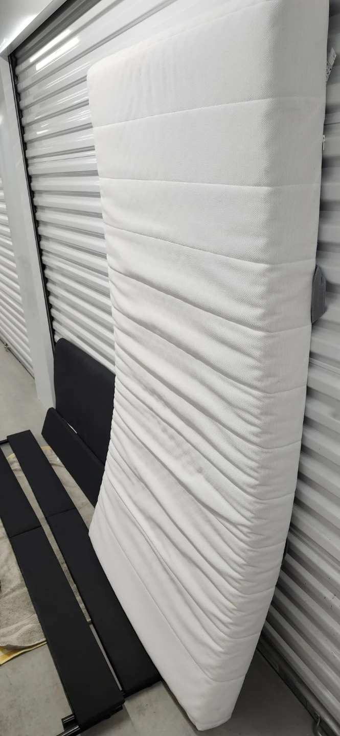 Ikea SLATTUM single bed frame with mattress - photo 4