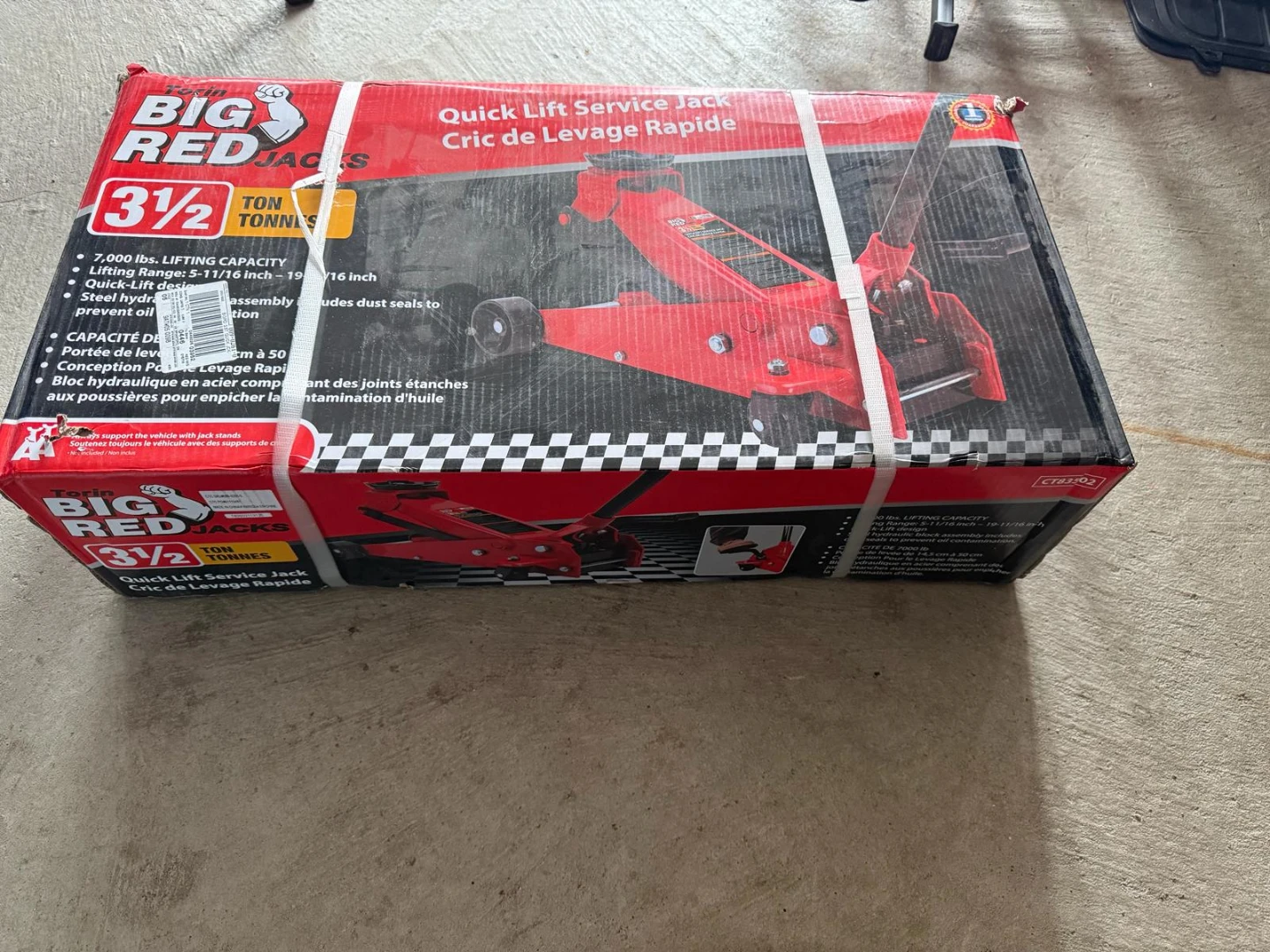 Big Red Jacks 3 1/2 Ton Quick Lift Service Jack