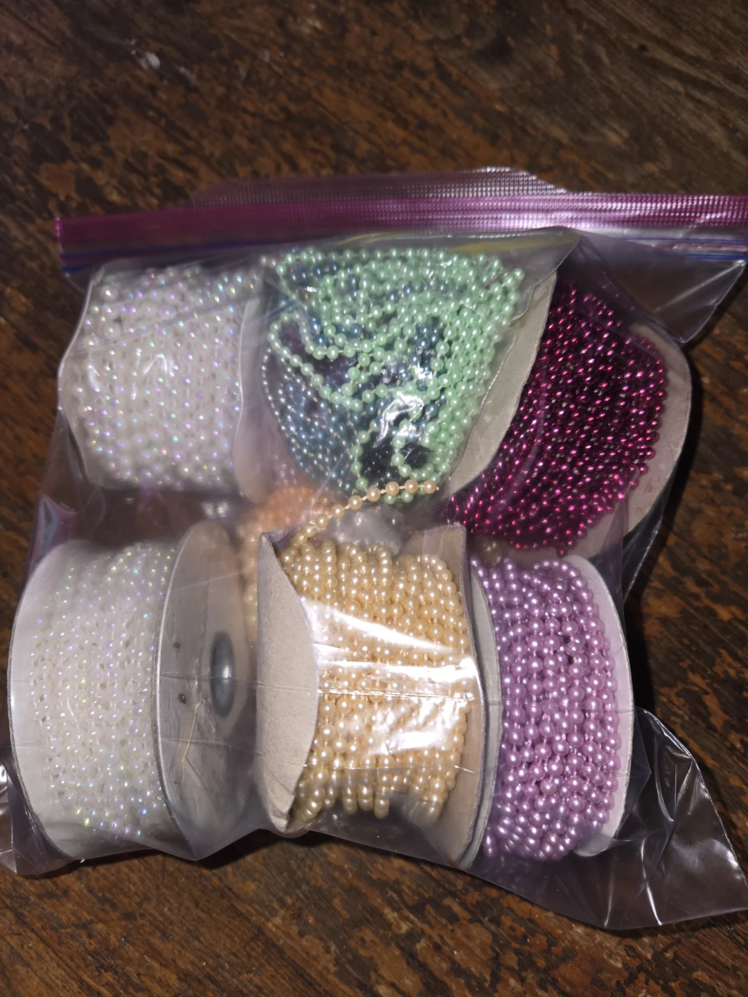 Pearl bead strands assorted colors