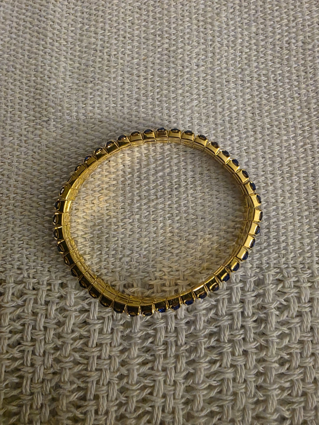 Gold-tone watch with blue accent bracelet - photo 4