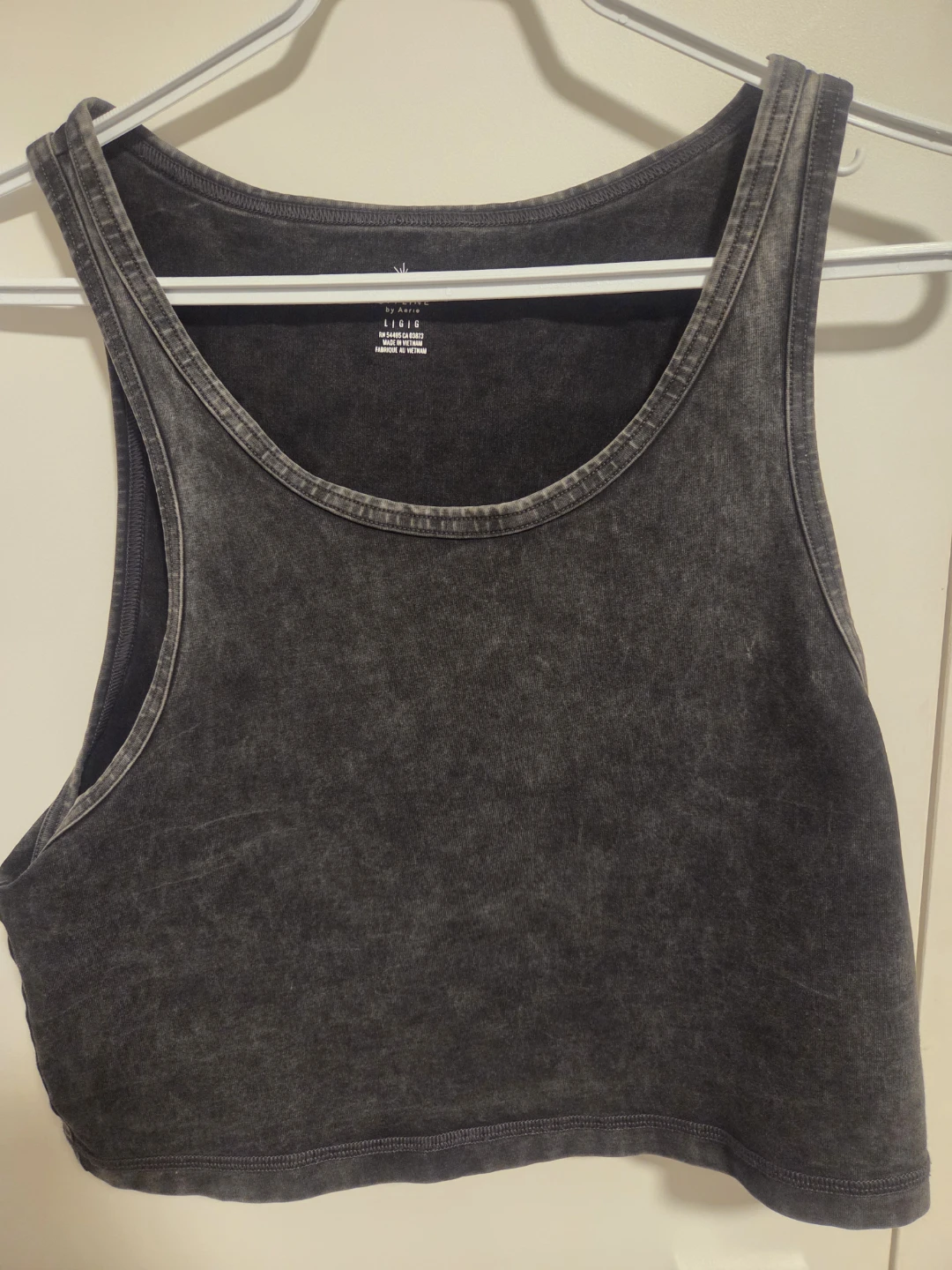 Aerie Grey Mineral Wash Tank Top - Size L