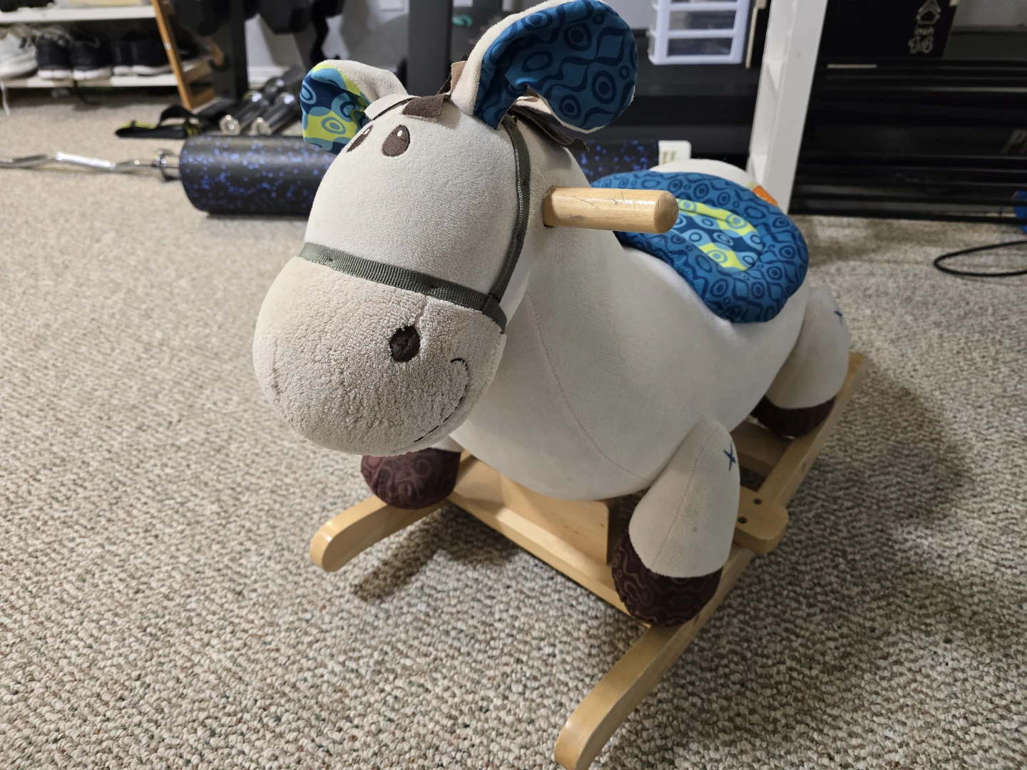 B.Toys Plush Rocking Horse