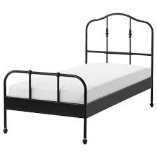 IKEA SAGSTUA Black Metal Bedframe Twin