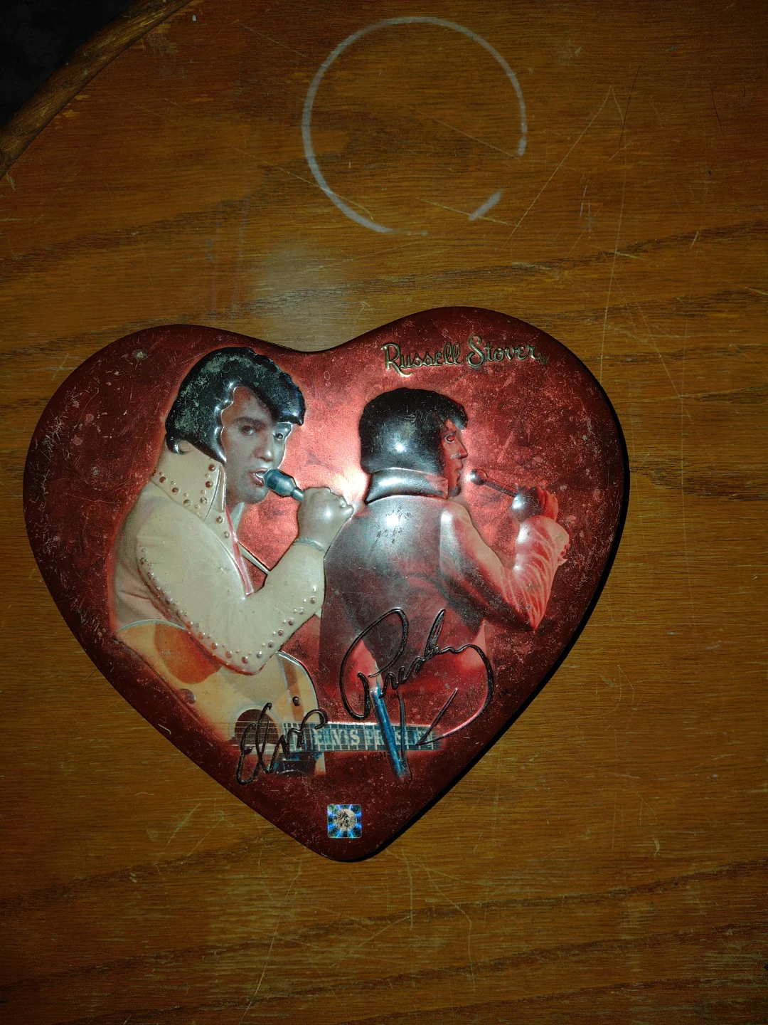 Russell Stover Elvis Presley Heart Tin
