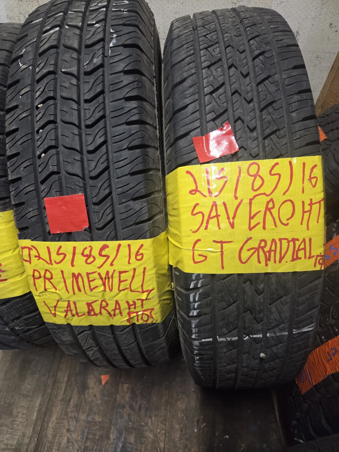 GT Radial Saver-OHT and Primewell Valerah Tires (215/85/16)
