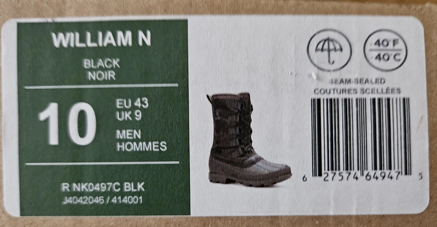 Kamik William N Winter Boots - Men's Size 10 Black - photo 4