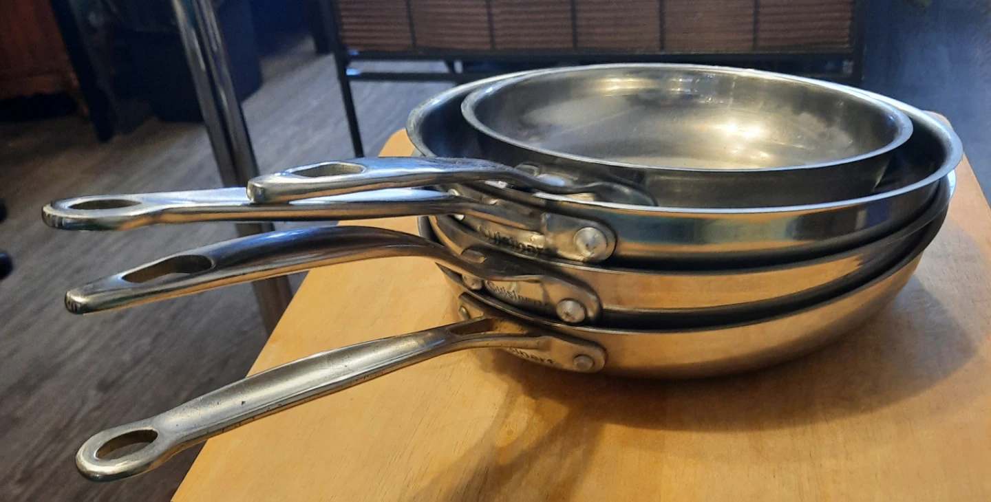 4 Stainless Steel Skillets