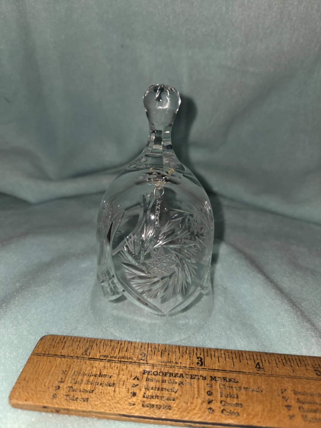 Crystal Etched Glass Bell