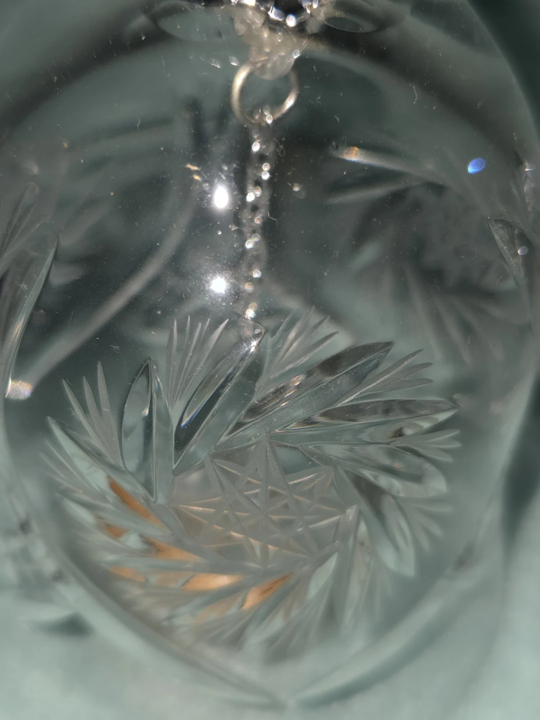 Crystal Etched Glass Bell - photo 2