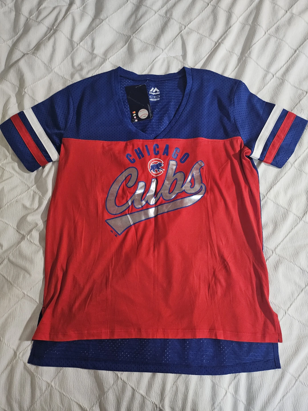 Majestic Chicago Cubs V-Neck T-Shirt