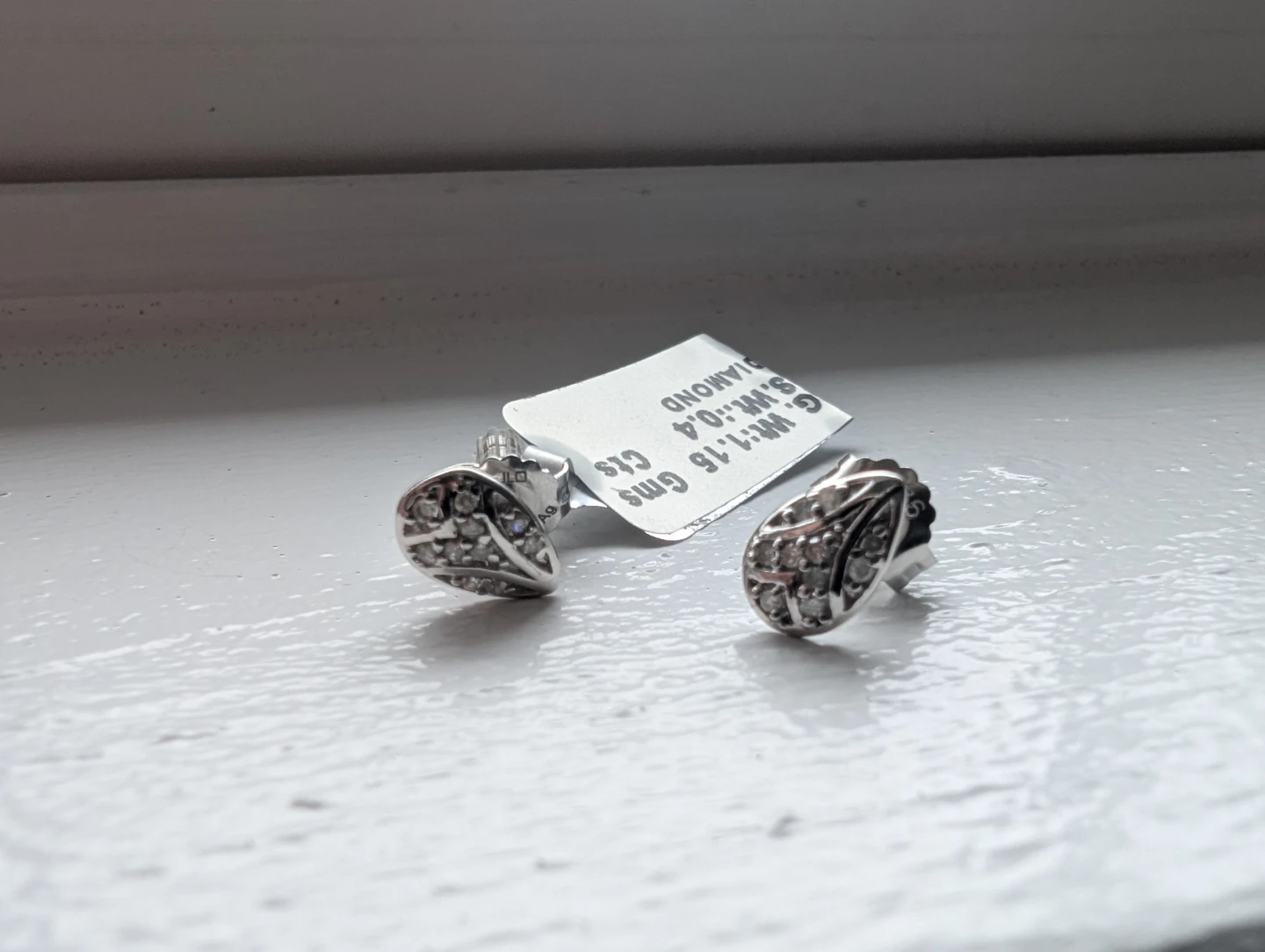 Brand New Silver Diamond Earrings For Sale - photo 4