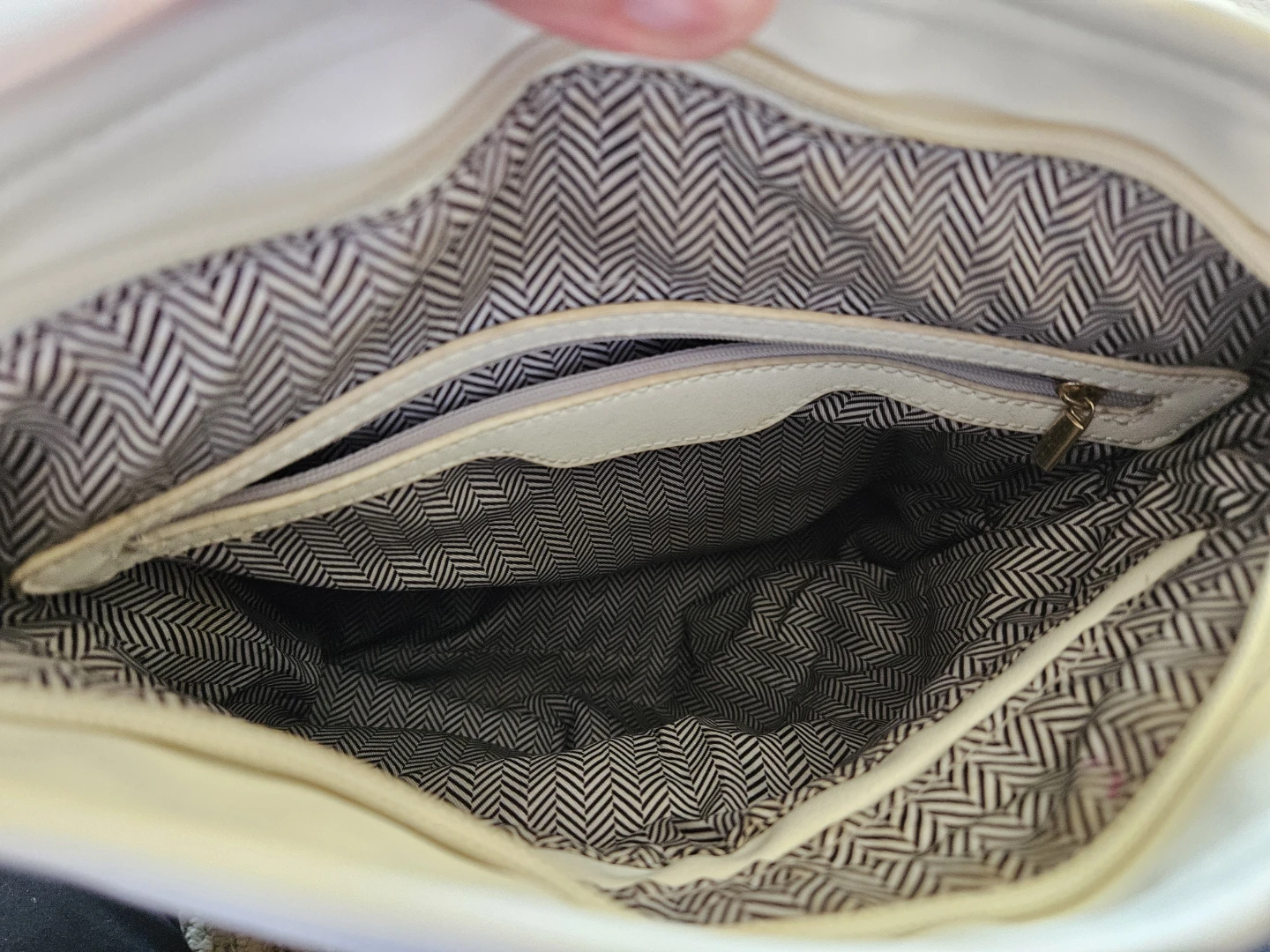 White Perforated Backpack Purse - photo 4