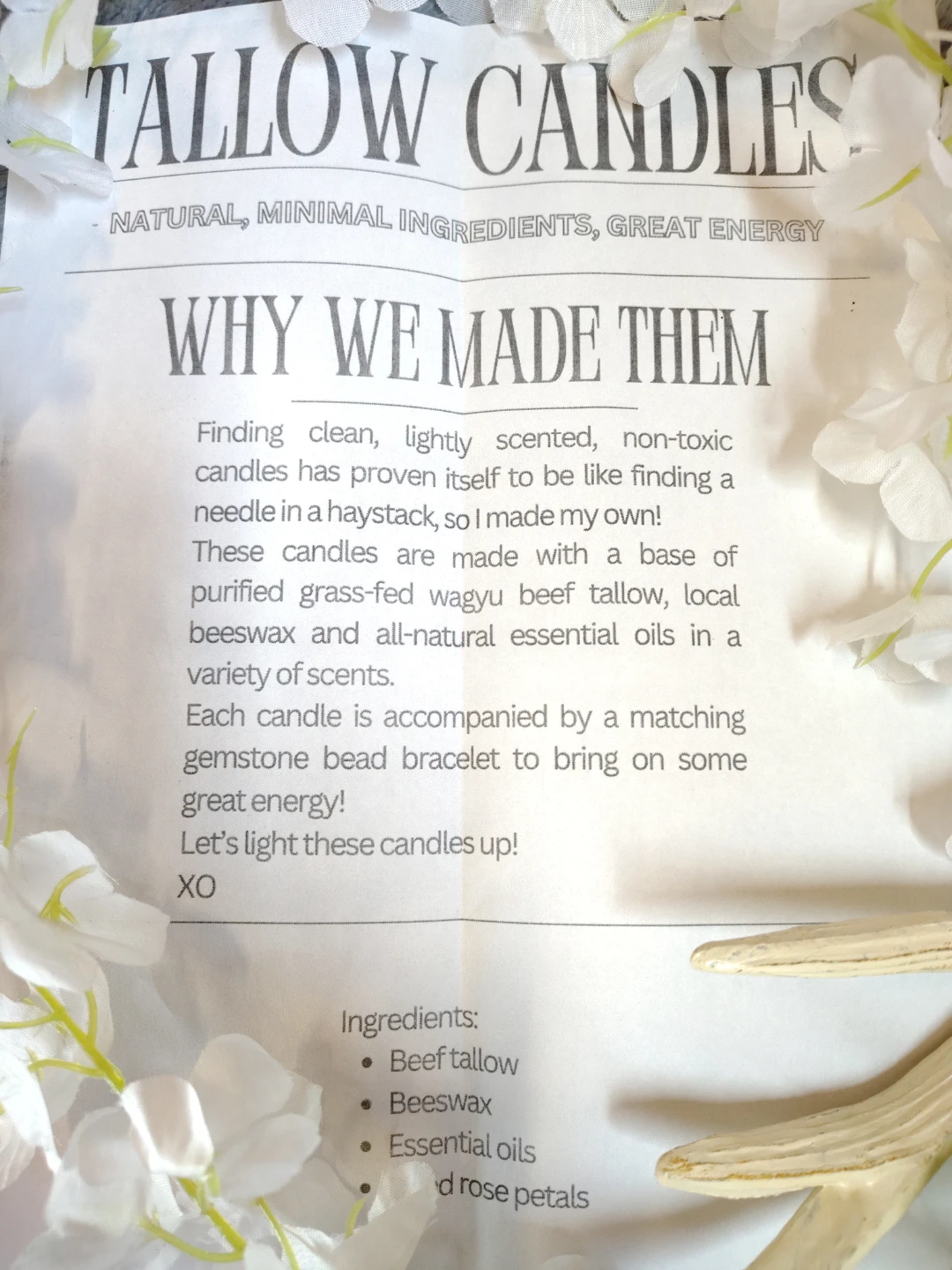 Tallow Candles with Gemstone Bracelets - photo 2