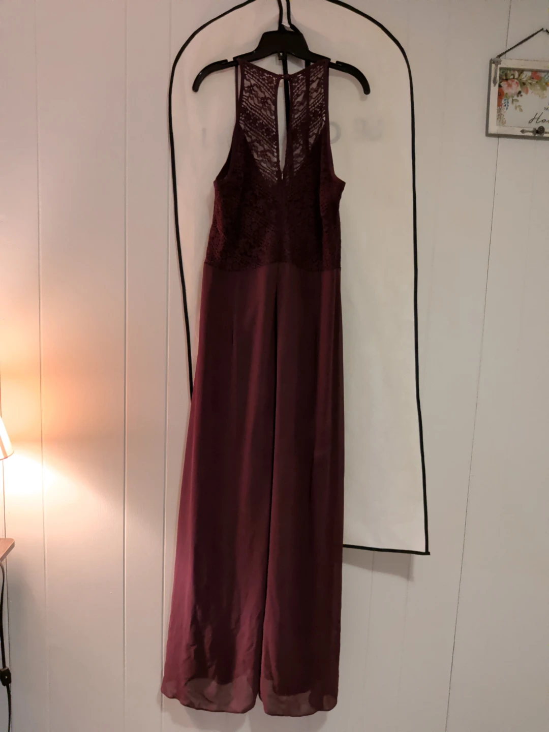 Le Château Maroon Lace Bodice Maxi Dress - photo 2