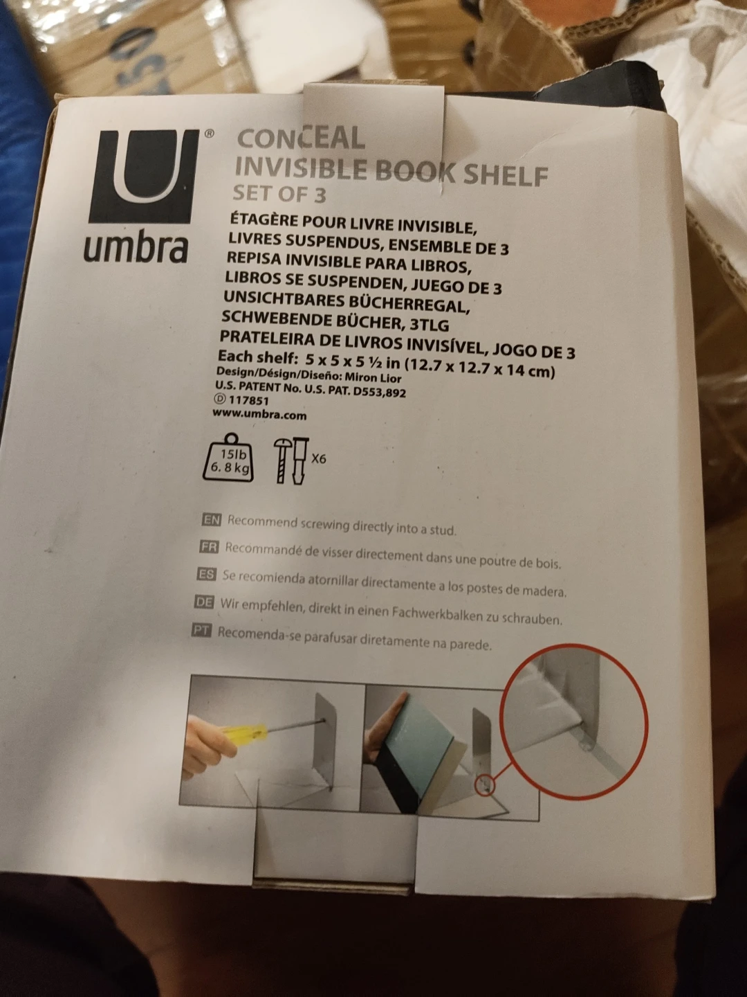 Umbra Conceal Invisible Book Shelf - Set of 3 - photo 2