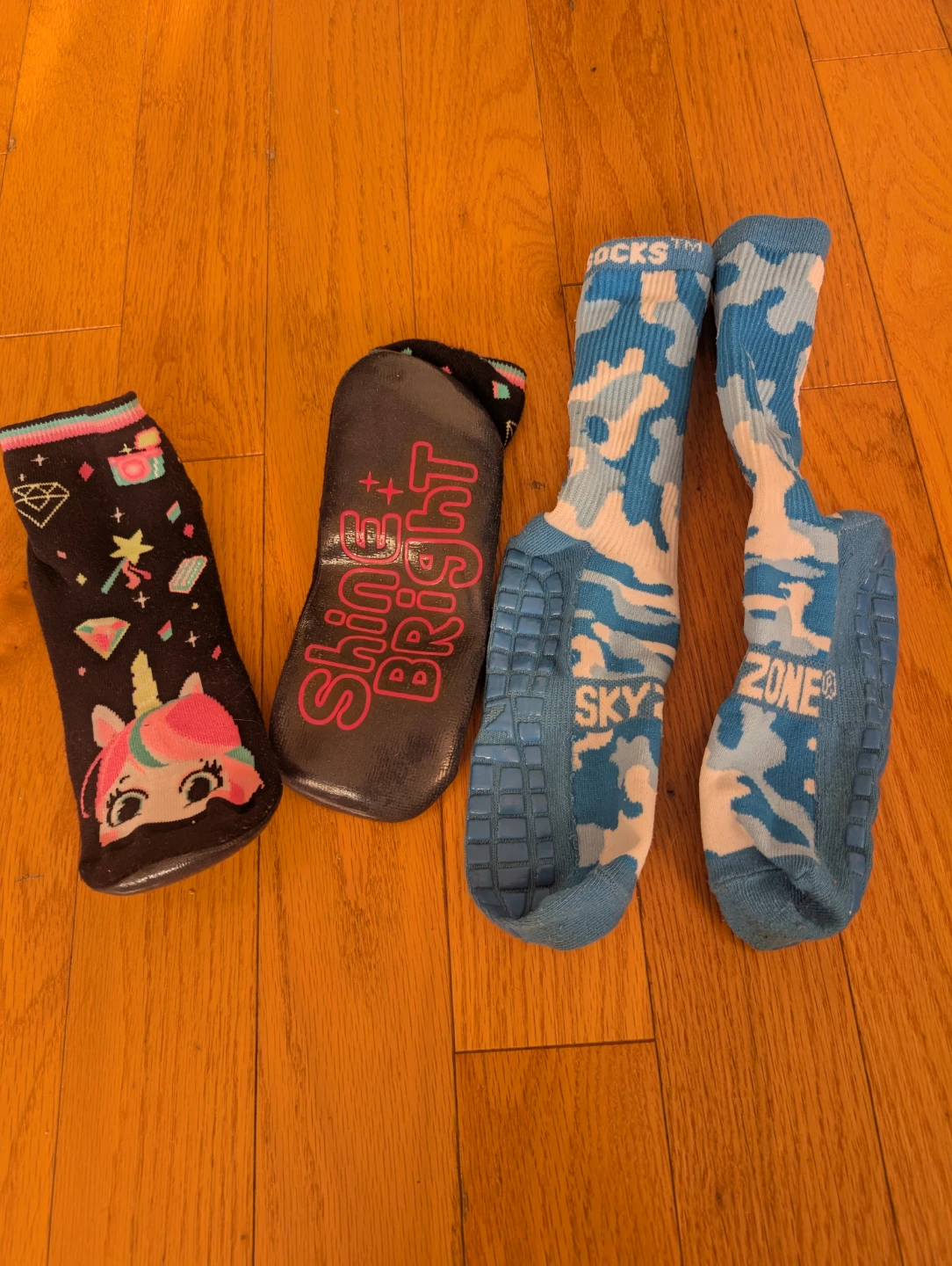 Brand new Sky Zone & Shine Bright Grip Socks
