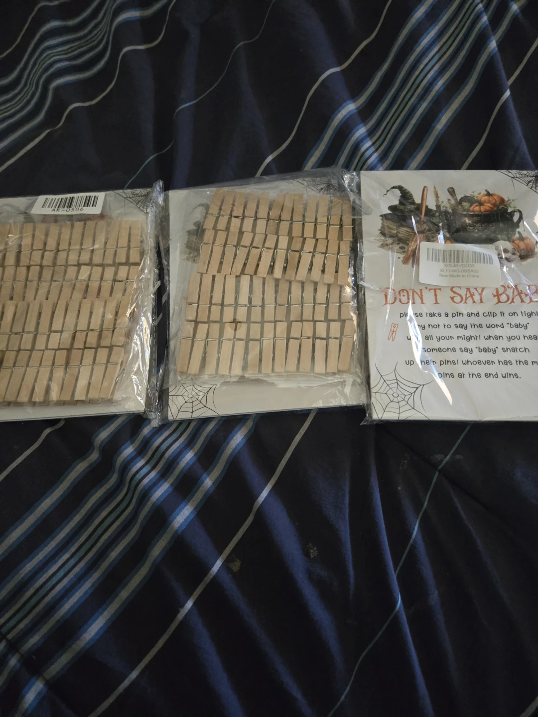 Don't Say Baby Shower Game with Clothespins