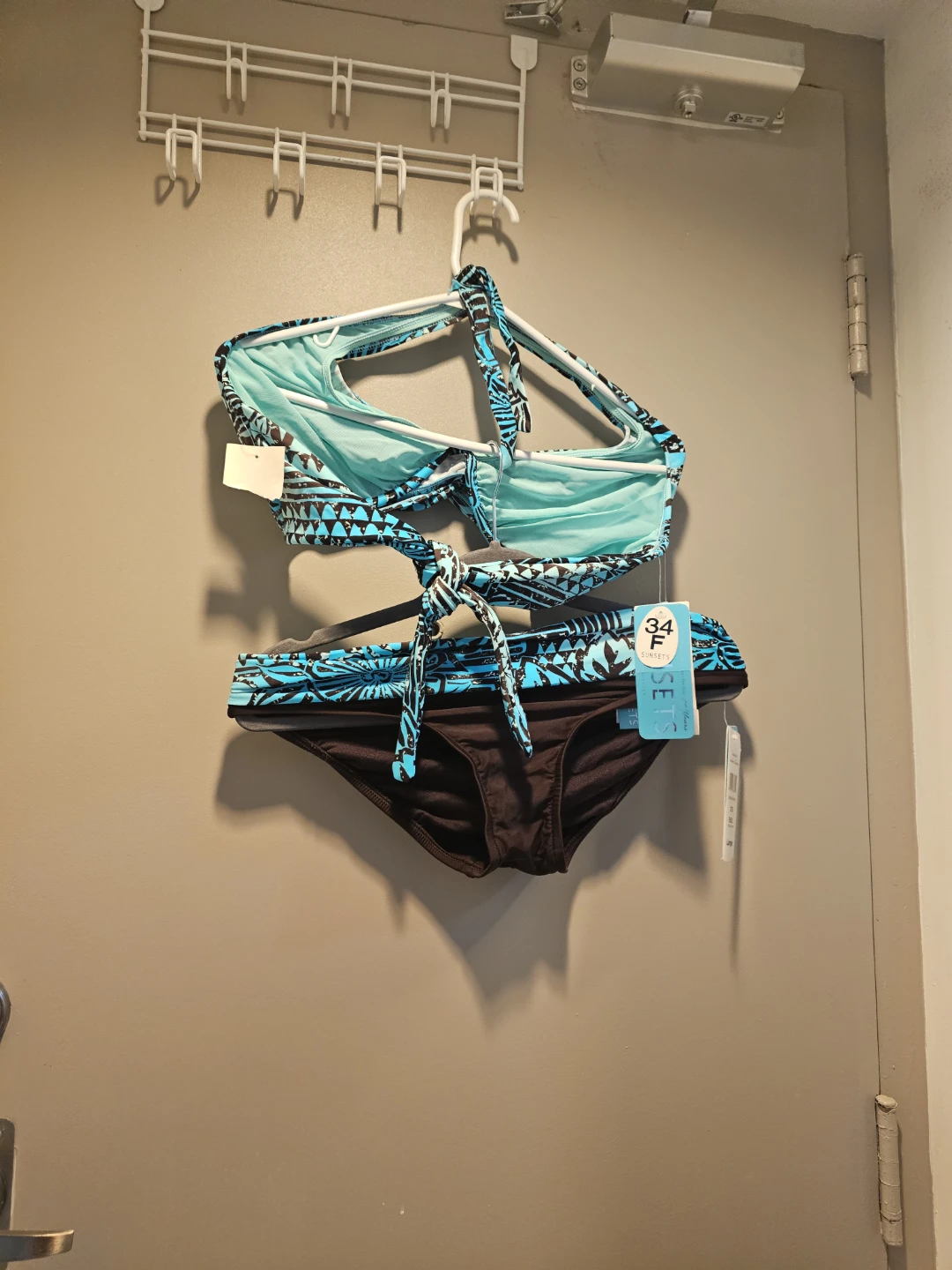 New brand Women's Turquoise and Black Bikini Set - photo 2