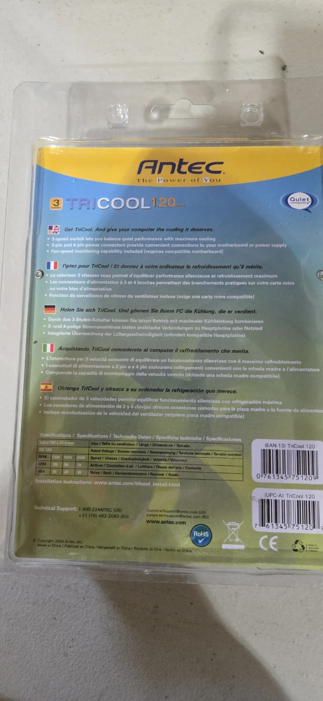 Antec TriCool 120mm Computer Case Fan - photo 2