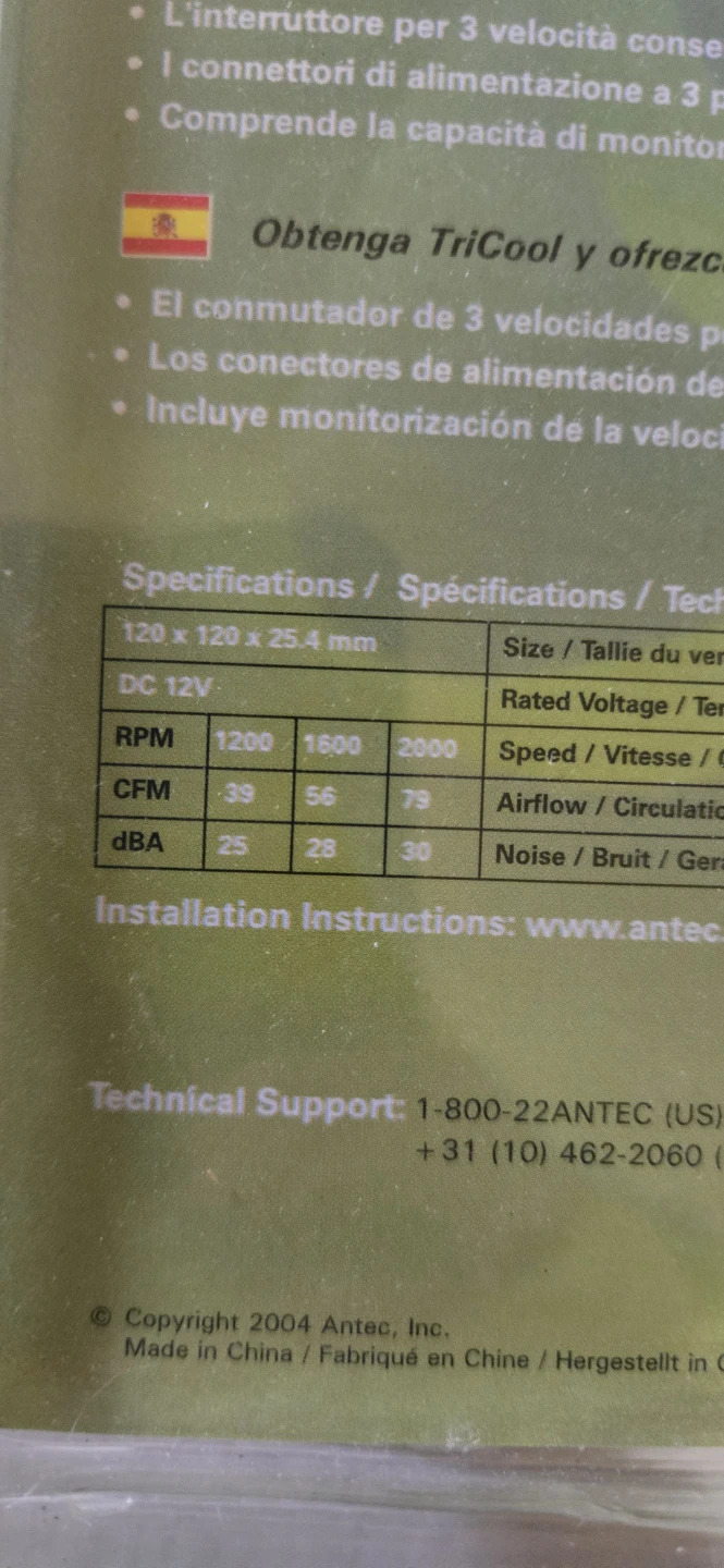 Antec TriCool 120mm Computer Case Fan - photo 3