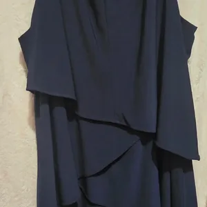 S.L. Fashions Navy Blue Tiered Dress Size 16W