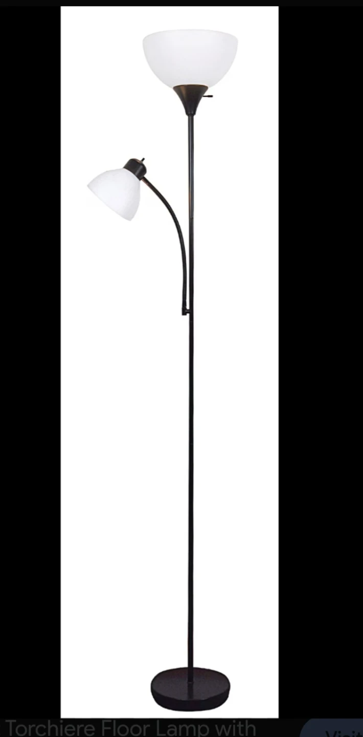 Torchiere Floor Lamp with Reading Light