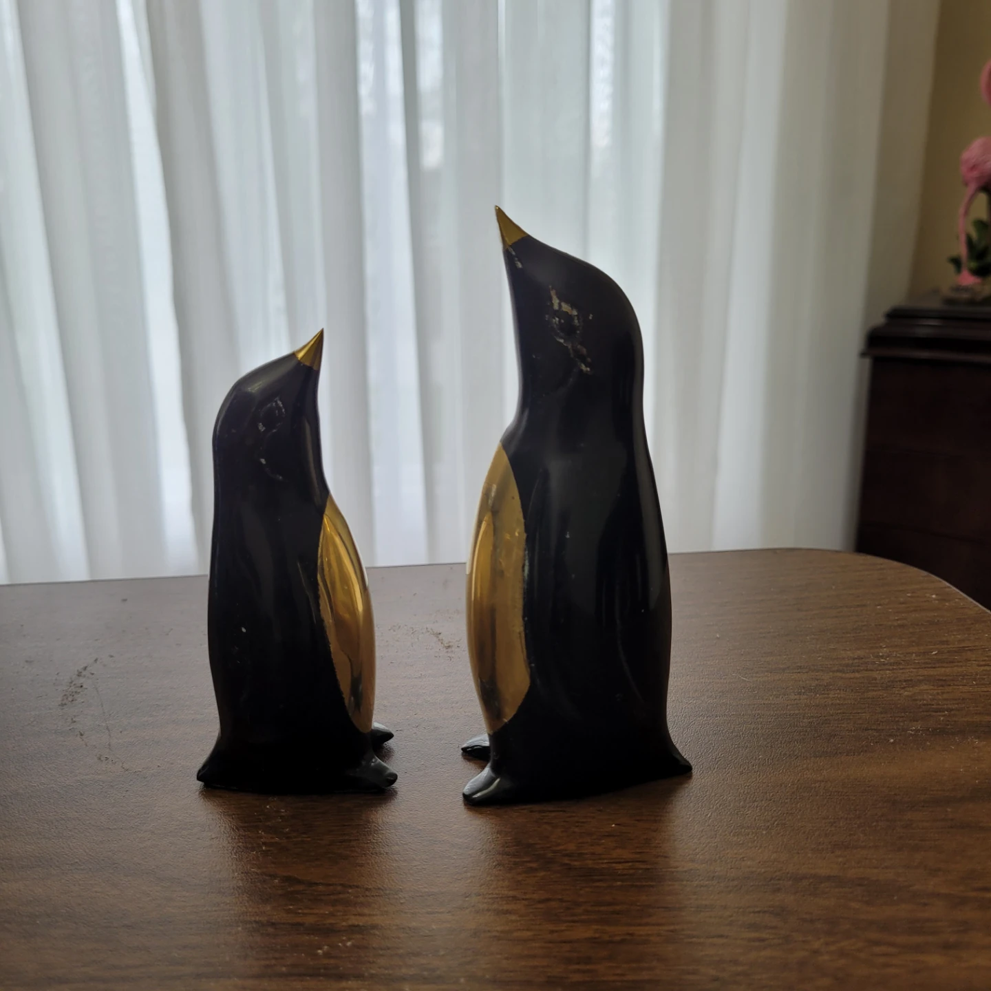 Vintage Brass and Black Penguin Figurines - Set of 2 - photo 2