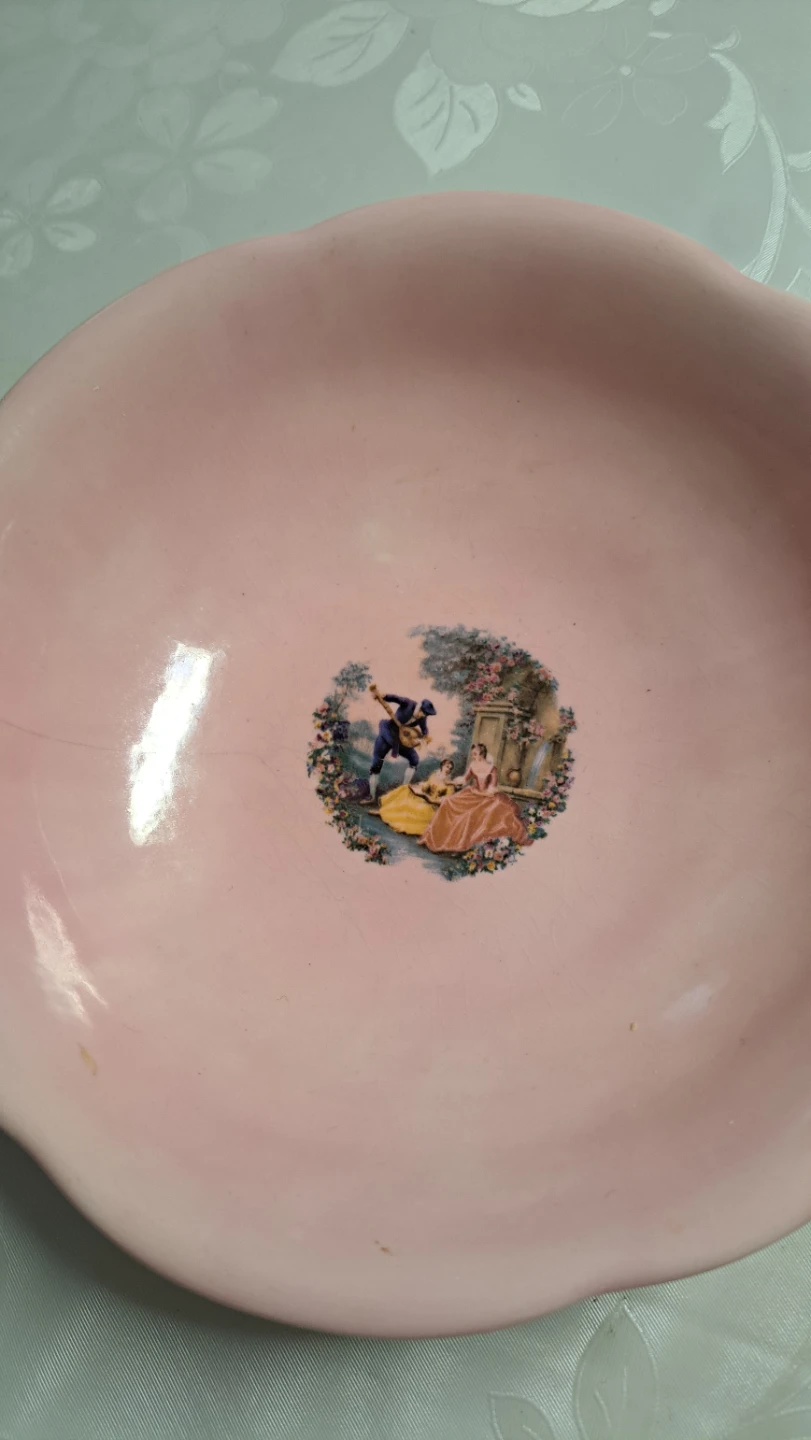 Pink Ceramic Pitcher and Saucer Set with Money plants - photo 5