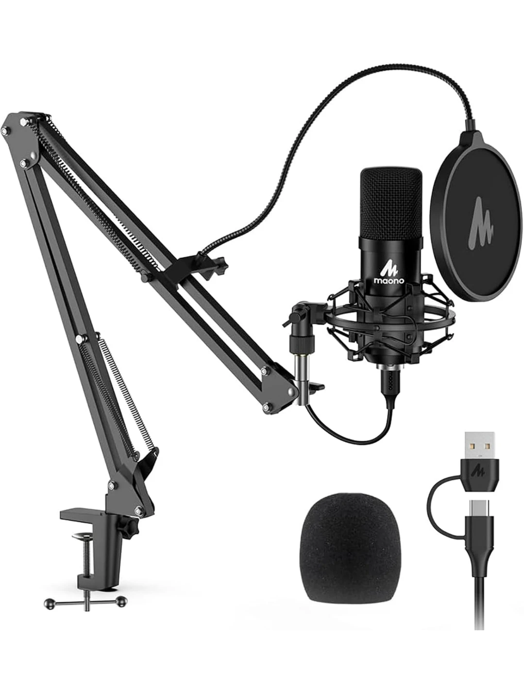 Maono USB Microphone with Boom Arm