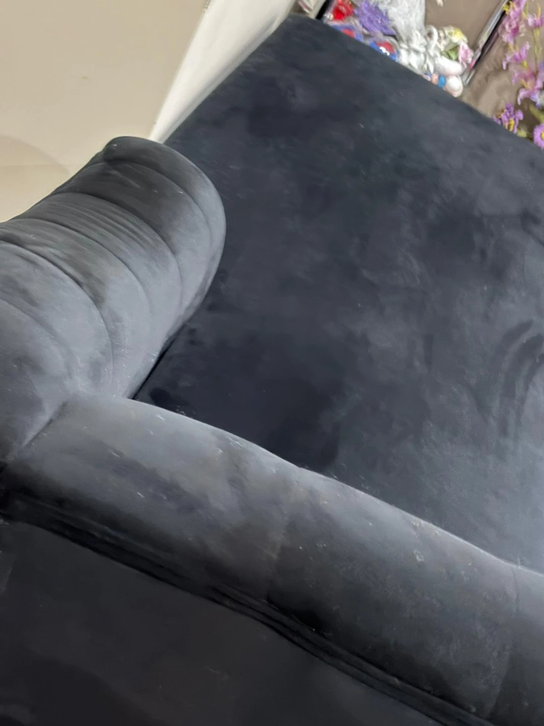 Black Velvet Chaise Lounge - photo 5