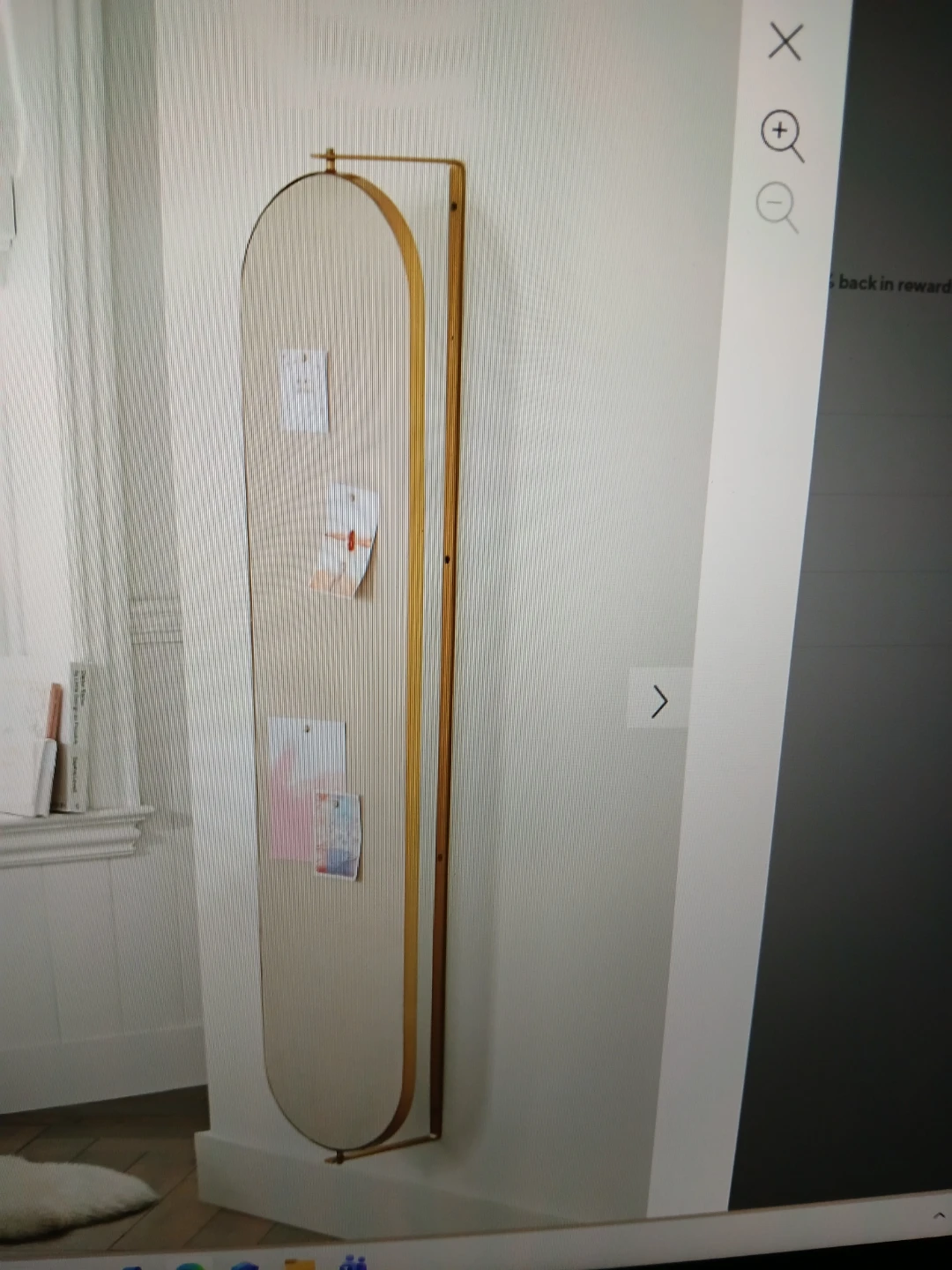 Williams Sonoma Swivel Pinboard Mirror Oval