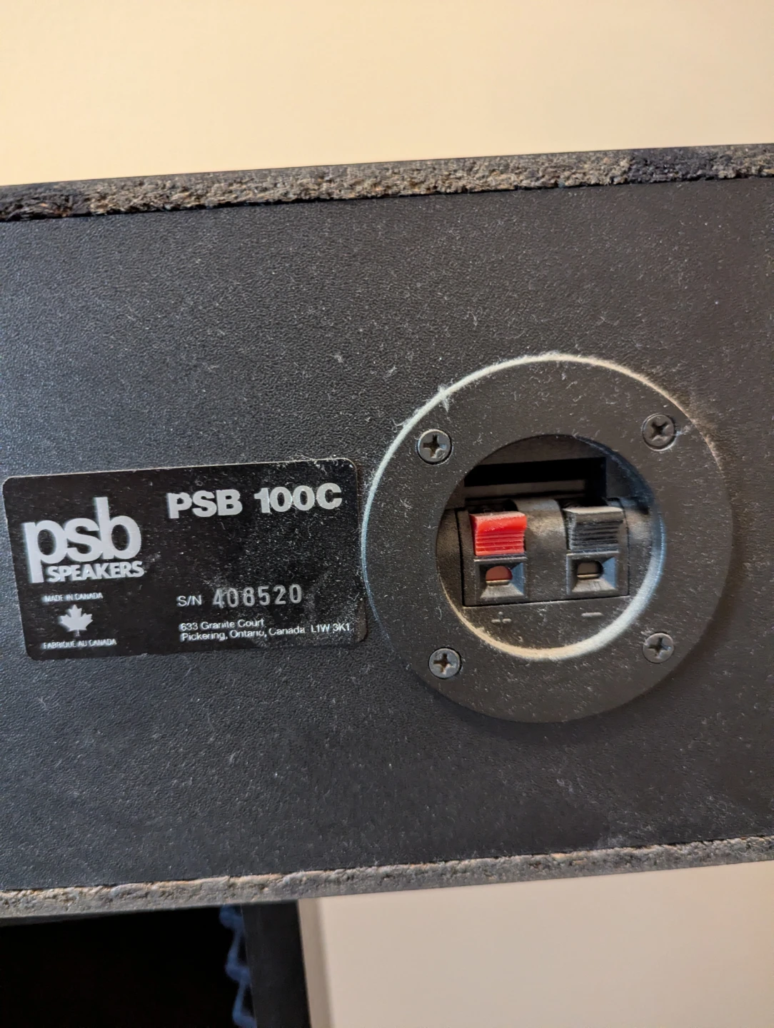 PSB Speakers PSB 100C Center Channel Speaker - photo 4
