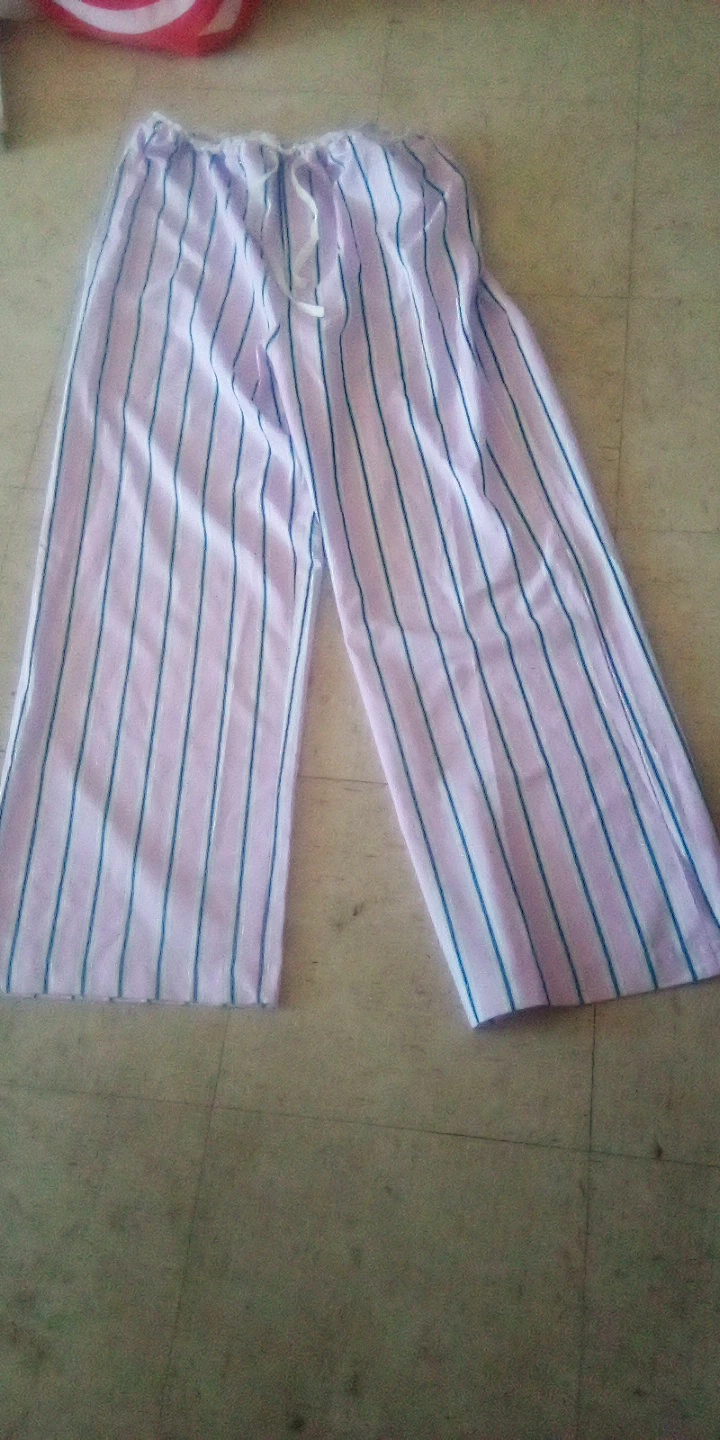Light Pink Striped Pajama Pants
