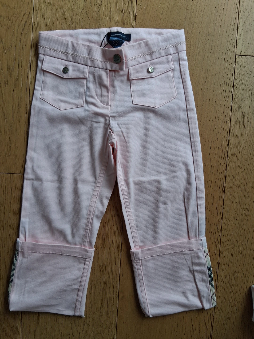 Burberry Pink Cotton Blend Capri Pants - Size 6