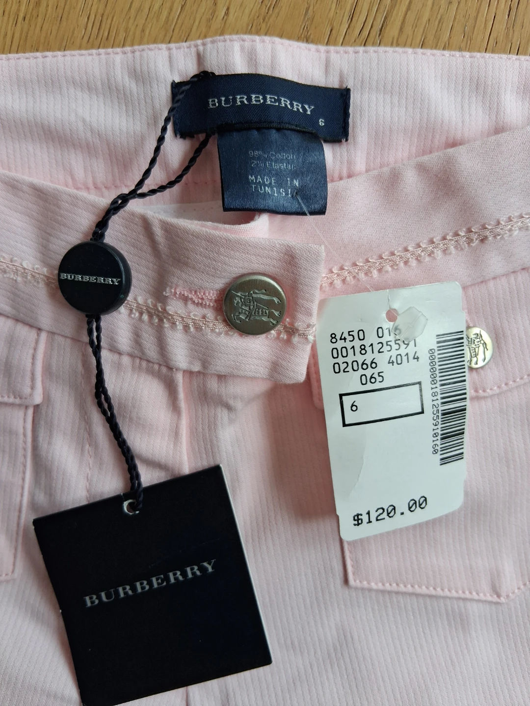 Burberry Pink Cotton Blend Capri Pants - Size 6 - photo 3
