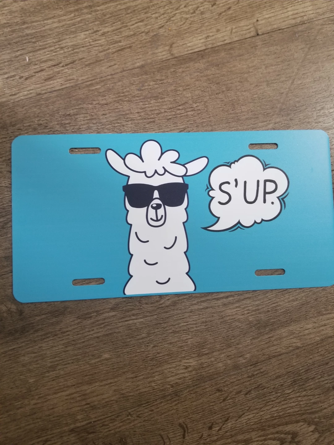 Llama S'up License Plate