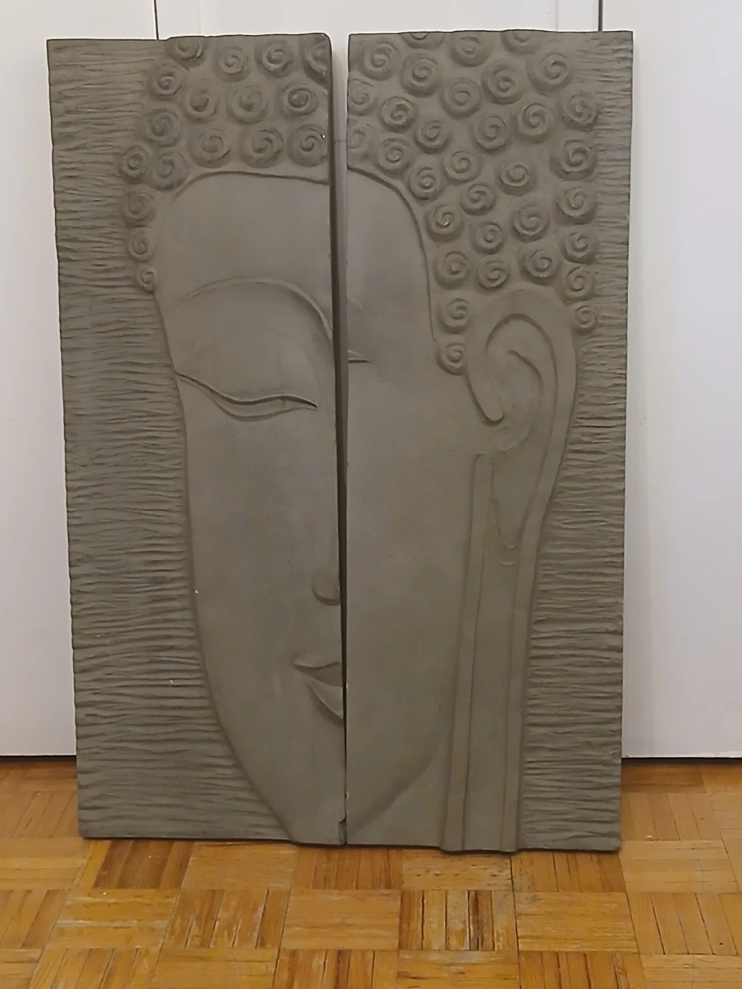 Buddha Face Wall Art Sculpture - Set of 2
