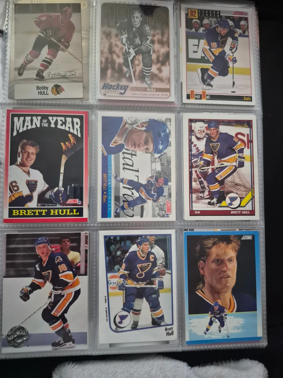 Brett and Bobby Hull Hockey Cards