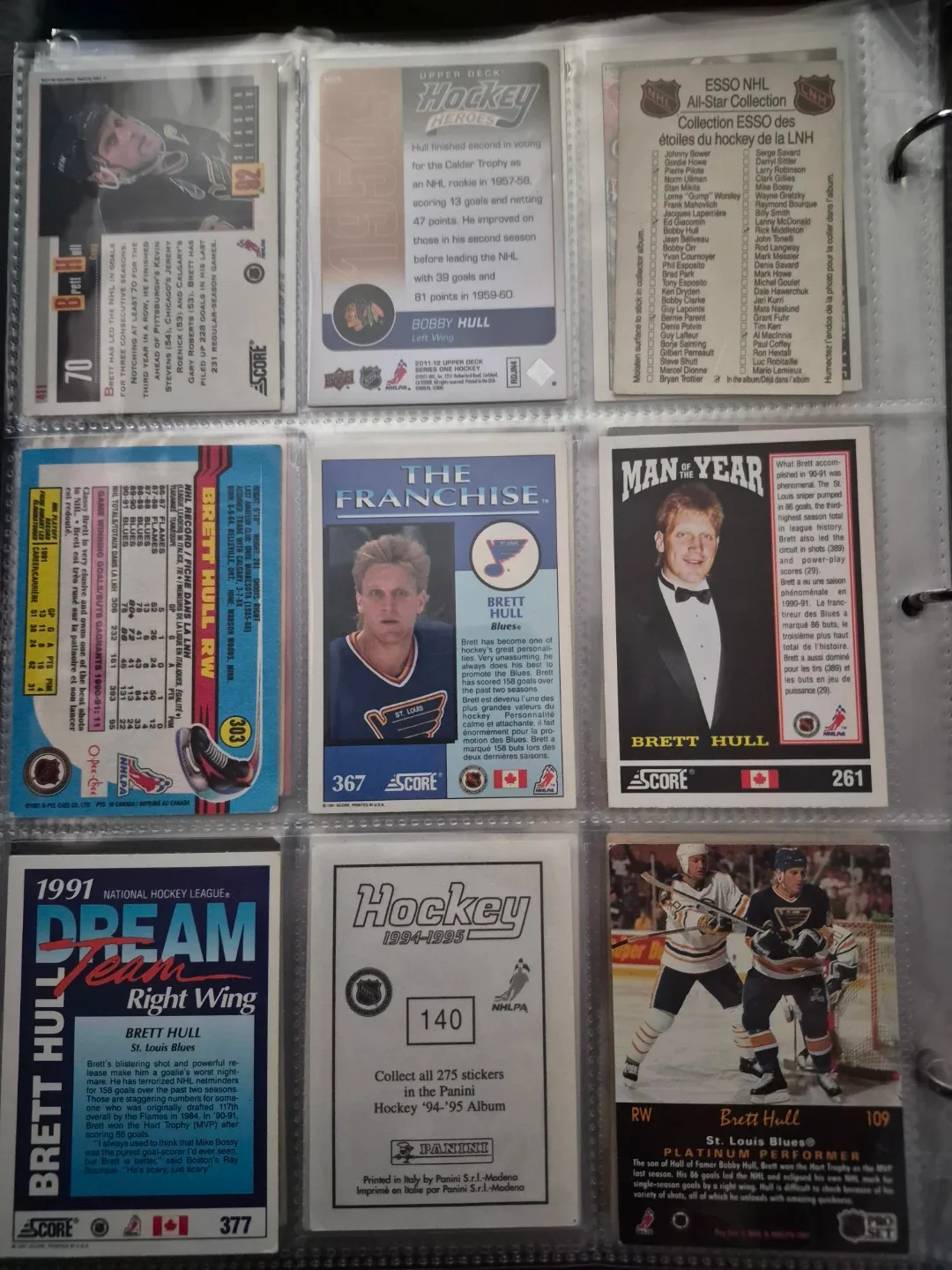 Brett and Bobby Hull Hockey Cards - photo 2