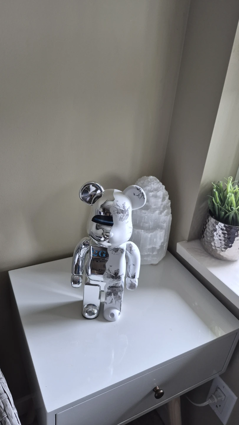 BE@RBRICK Sorayama x Arsham 2G 400% Chrome Silver Replica - photo 3