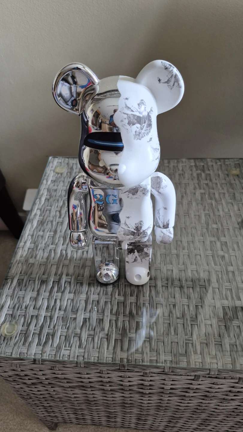 BE@RBRICK Sorayama x Arsham 2G 400% Chrome Silver Replica - photo 5